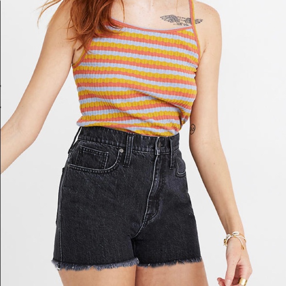 Madewell Perfect Jean Shorts Faded Black Size 26
